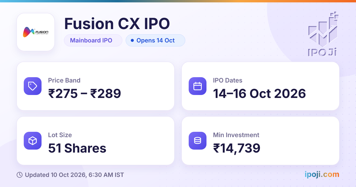 Fusion CX IPO